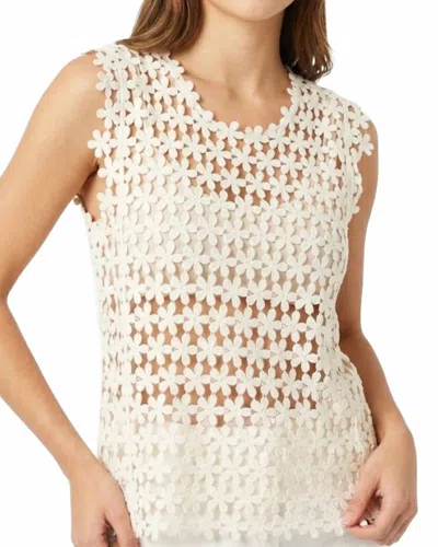 Pol Daisy Crochet Top In White In Neutral