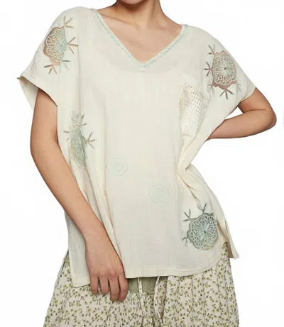 Pol Ezra Top In Natural In White