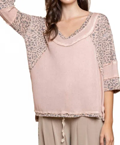Pol Fearless Perfect Knit Top In Mauve In Neutral
