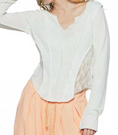 Pol Felicity Top In Cream In White