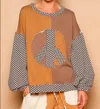 Pol Fiona Pullover In Brown In Brown