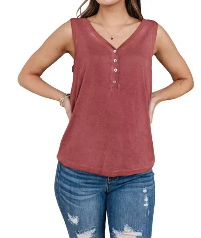 Pol Functional Buttons Tank In Desert Roses In Multi