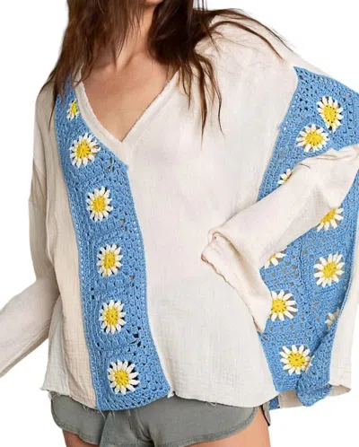 Pol Granny Patch Sweater In White