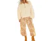Pol Half Placket Button Down Solid Hoodie Sweater In Beige/ivory In Multi