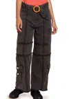 Pol Harmony Wide Leg Cargo Pant In Black In Black