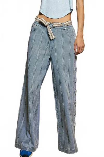 Pol Heart Look Pants In Denim In Multi