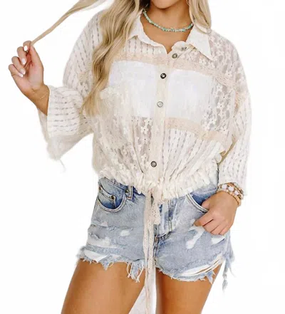 Pol Hollie Shirt In Cream In Neutral