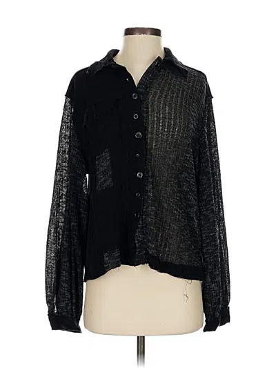Pre-owned Pol Long Sleeve Blouse In Black