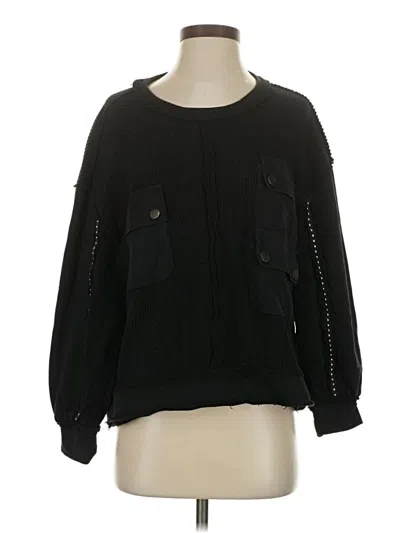Pre-owned Pol Long Sleeve Blouse In Black