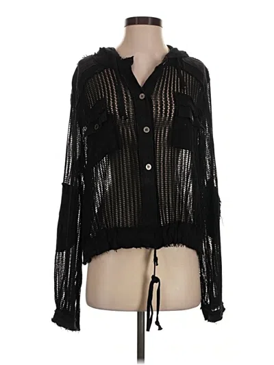 Pre-owned Pol Long Sleeve Blouse In Black