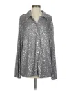 Pol Long Sleeve Blouse In Silver