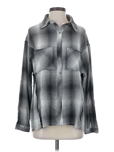 Pre-owned Pol Long Sleeve Button Down Shirt In Gray