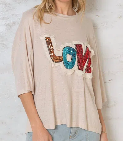 Pol Love Top In Khaki In Multi