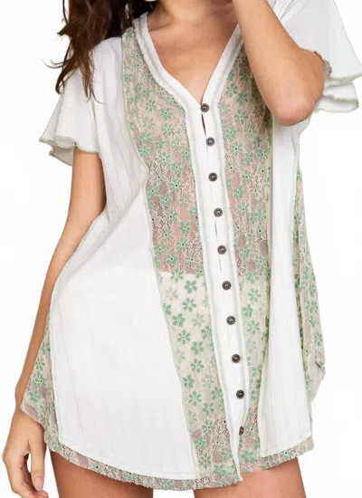 Pol Meadow Top In White