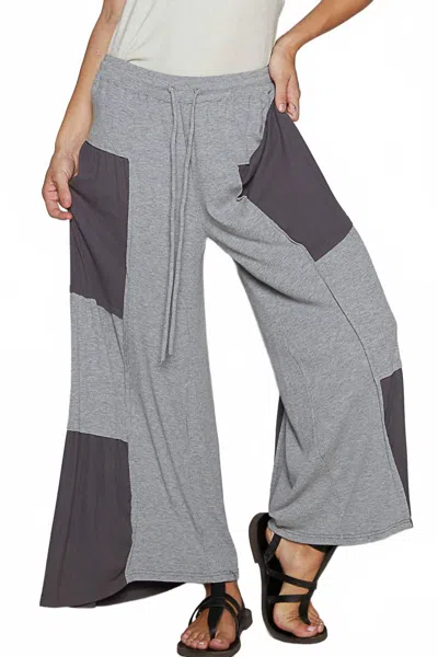 Pol Michelle Wide Leg Pant In Grey In Gray