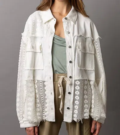 Pol My Way Top In Ivory In White