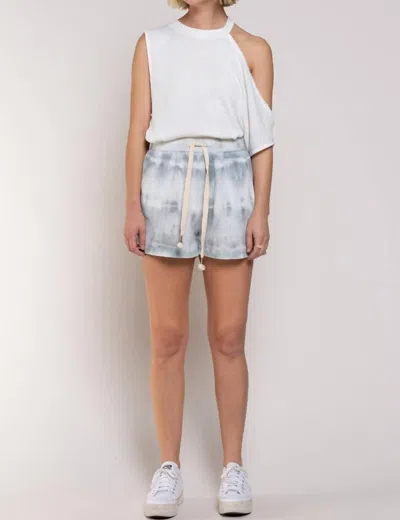 Pol One Shoulder Ribbed Top In Ivory In White