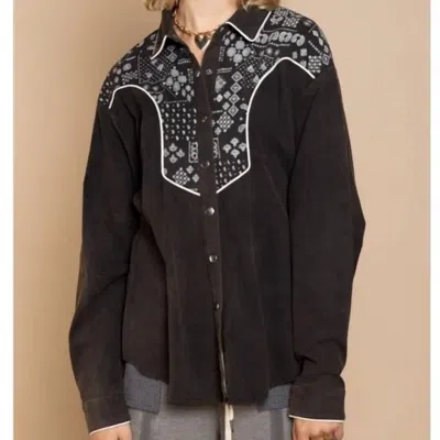 Pol Paisley Print Shirt In Black