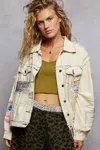 Pol Patch And Net Work Jacket In Oatmeal In Neutral