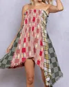 Pol Plaid Top-dress With Frayed Edge In Multi In Multi