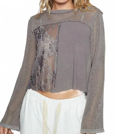 Pol Round Neck Shirt In Iron Grey In Gray