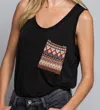 Pol Ryan Tank In Black In Black