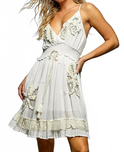 Pol Sadie Embroidery Dress In Ivory In White