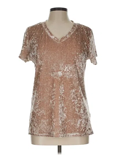 Pre-owned Pol Short Sleeve Blouse In Brown