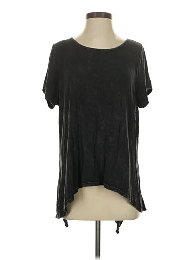 Pre-owned Pol Short Sleeve Top Black Scoop Neck Tops