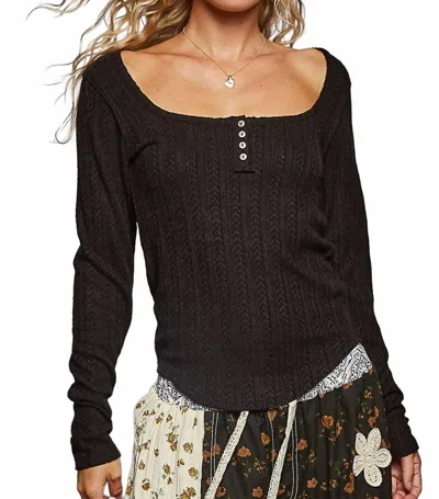 Pol Simple Day Top In Black