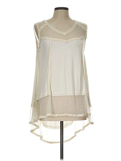 Pre-owned Pol Sleeveless Blouse In Ivory