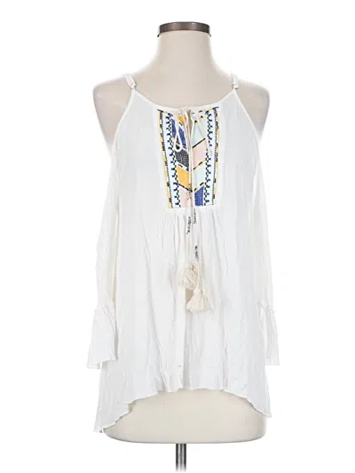Pre-owned Pol Sleeveless Blouse In White