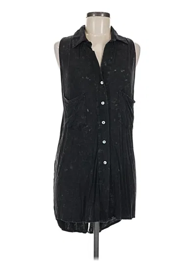 Pre-owned Pol Sleeveless Button Down Shirt In Black
