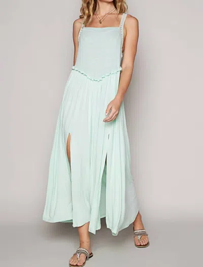 Pol Sleeveless Maxi Dress In Lime Cream