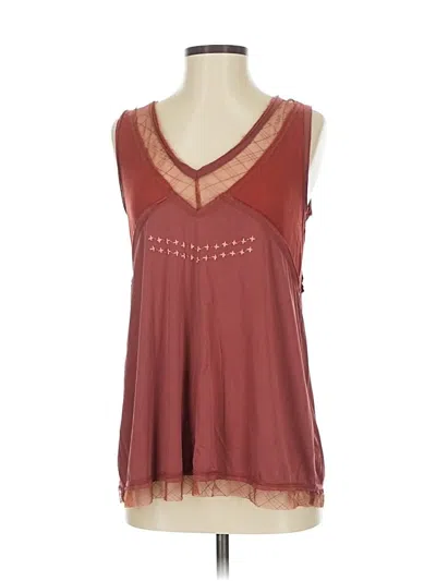 Pre-owned Pol Sleeveless T-shirt In Burgundy