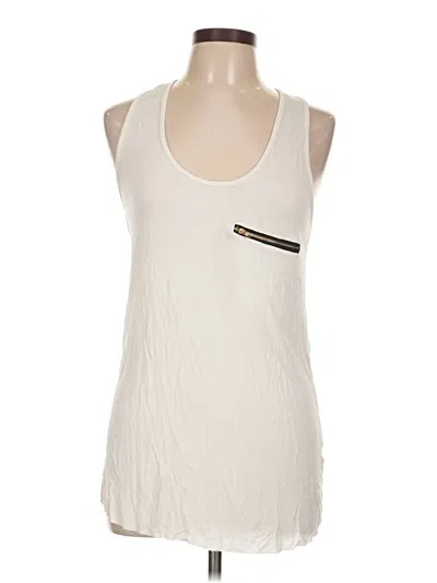 Pre-owned Pol Sleeveless Top Ivory Scoop Neck Tops In White