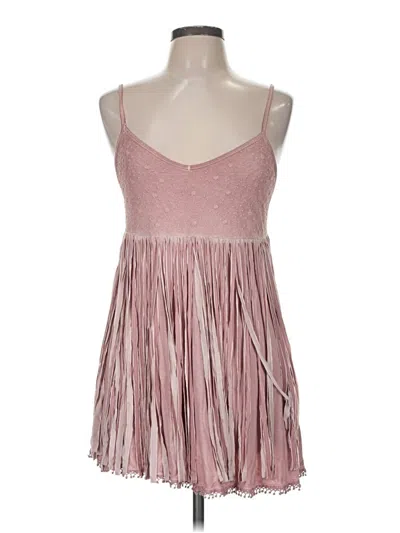 Pre-owned Pol Sleeveless Top Pink Halter Neckline Tops
