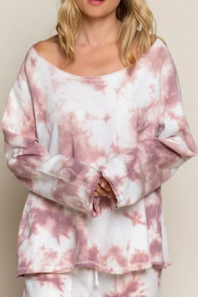 Pol Splash Top In Wild Berry In Pink