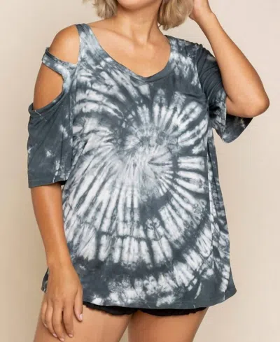 Pol Splashes In Color Top In Galaxy Black In Gray