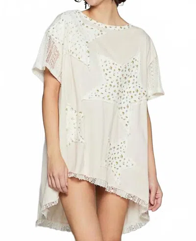 Pol Star High Low Shirt Dress In Almond In Pink