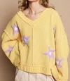Pol Star Patch Sweater In Yellow In Yellow
