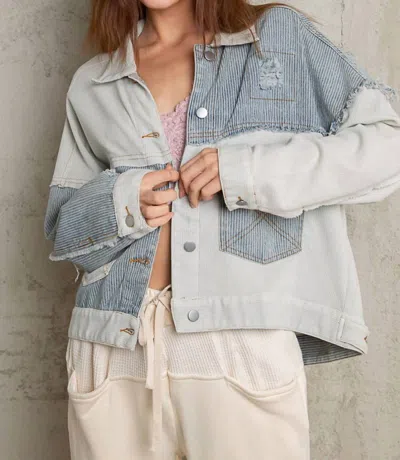 Pol Stripe Mixed Shirt In Ivory Multi In White
