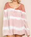 Pol Stars Pullover Top In Beige In Pink