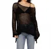 Pol Style And America Crochet Sweater In Black In Black