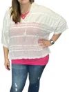 Pol Summer Pullover Top In White In White