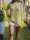 POL SURFS UP CROCHET TOP IN YELLOW