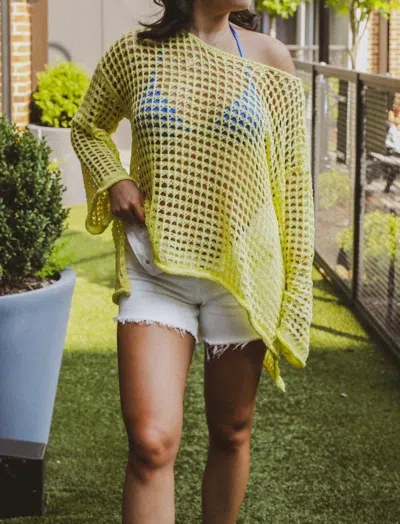 Pol Surfs Up Crochet Top In Yellow