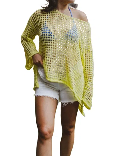 Pol Surfs Up Crochet Top In Yellow