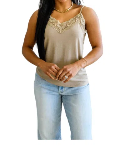 Pol Sweet Fling Lace Top In Mocha In Brown