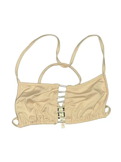 Pre-owned Pol Swimsuit Top Gold Swimwear